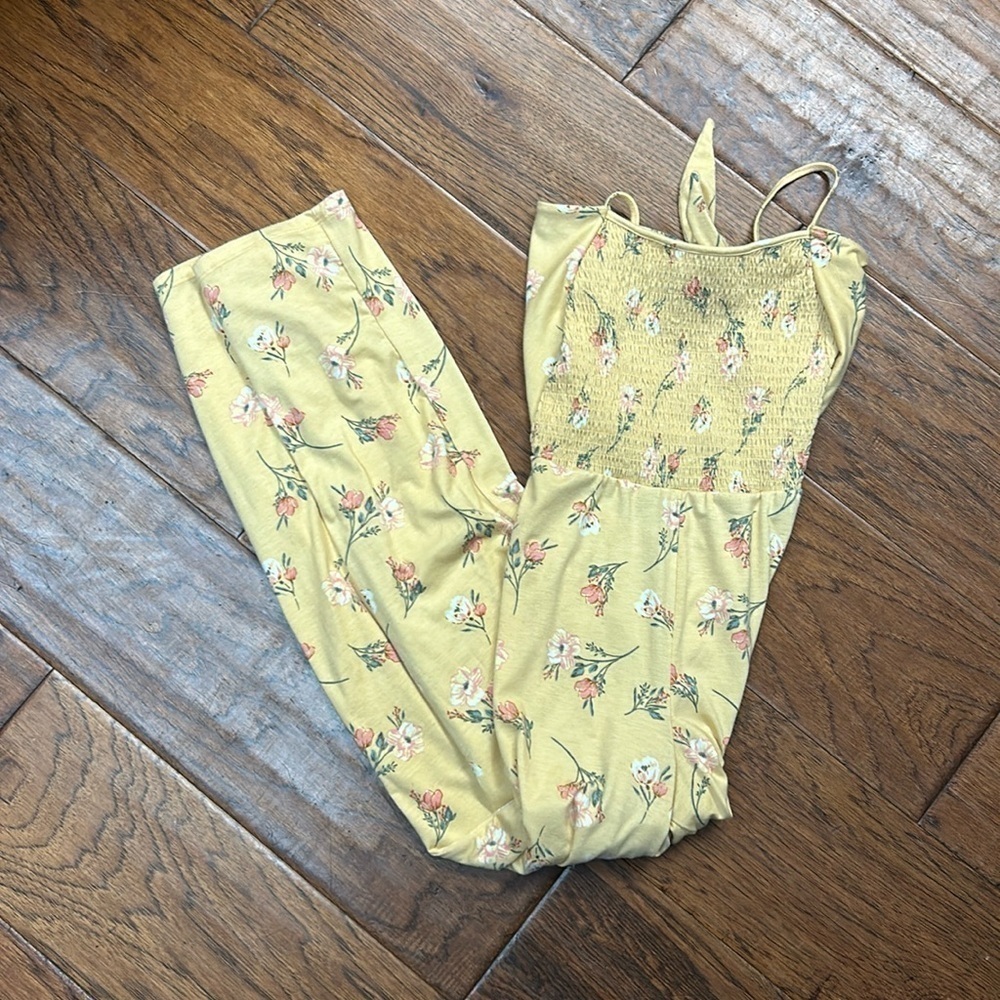 No boundaries women’s floral jumpsuit